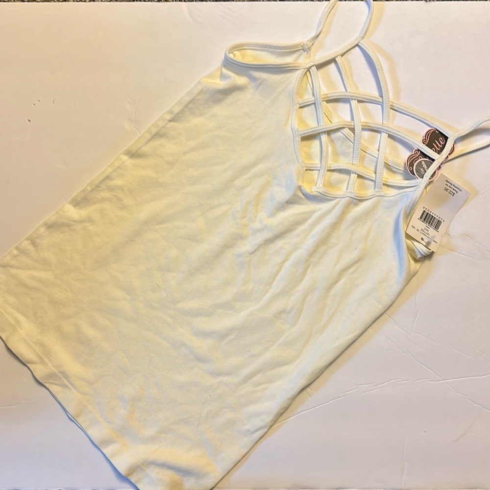 Suzette- Women's Ivory Strappy Bralette tank